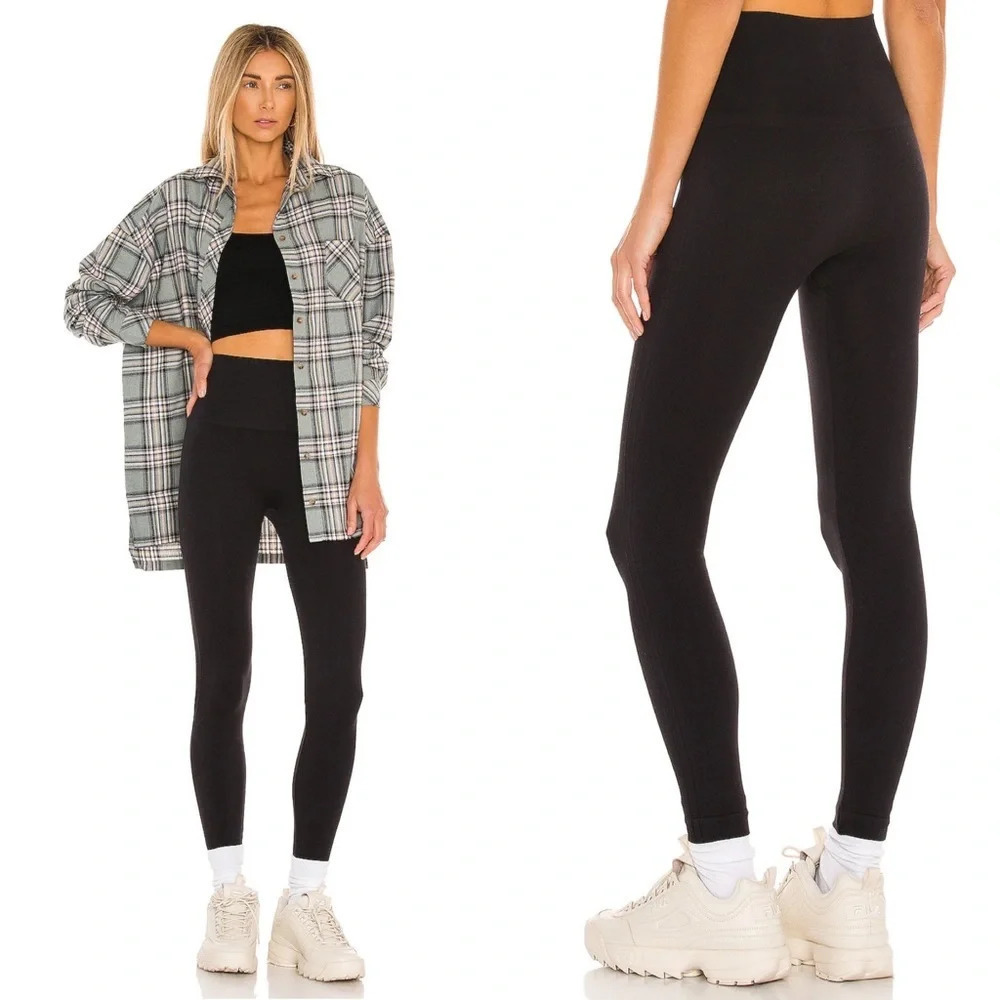 Spanx Black Look At Me Now High Waisted Seamless Leggings Size Small